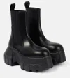 Rick Owens Mega Bumper Beatle Leather Chelsea Boots In Black