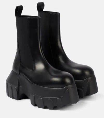RICK OWENS MEGA BUMPER BEATLE LEATHER CHELSEA BOOTS