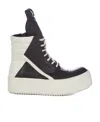 Rick Owens Mega Geobaskets High-top Sneakers In Black