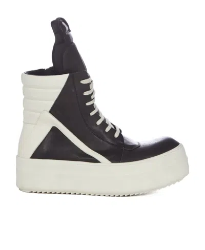 Rick Owens Mega Bumper Geobasket Sneakers In Black
