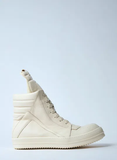 Rick Owens Mega Bumper Geobasket Trainers In White