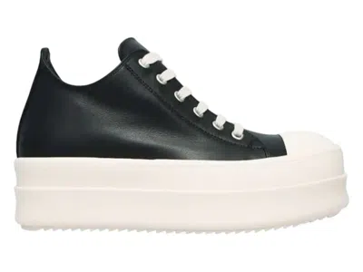 Pre-owned Rick Owens Mega Bumper Low Leather (women's) Sneakers In Black/milk
