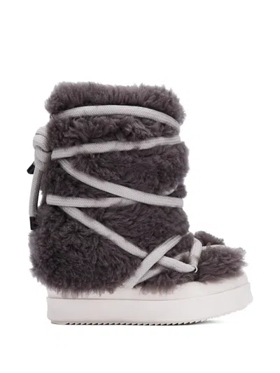 Rick Owens Mega Bumper Lunar Boots In Gray