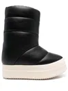 Rick Owens Round Toe Ankle Boots With Contrast Sole In Black