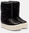 Rick Owens Quilted Platform Boots Round Toe In Black