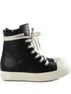 Rick Owens Round Toe High Top Casual Shoes In Black