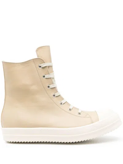 Rick Owens Mega Bumper Sneakers In Nude