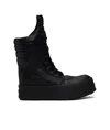 Rick Owens Mega Geobasket High-top Casual Shoes In Black