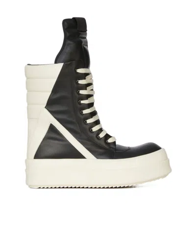 Rick Owens Mega Geobasket High-top Trainers In White