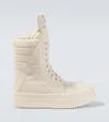 Rick Owens White High-top Sneakers With Platform Sole In Weiss