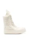 Rick Owens White High-top Sneakers With Platform Sole