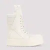 Rick Owens White High-top Sneakers With Platform Sole In Mil Milk Milk