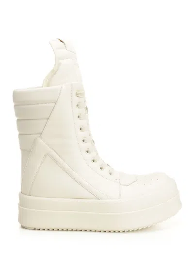 Rick Owens Mega Geobasket Sneakers White