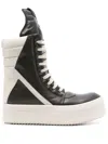 Rick Owens Mega Geobaskets High-top Sneakers In Black