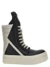 Rick Owens Mega Geobasket High-top Sneakers For Men In White/black