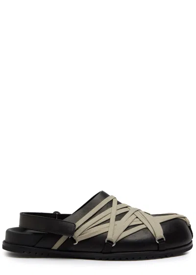 RICK OWENS RICK OWENS MEGA LACE LEATHER MULES