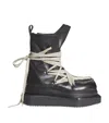 Rick Owens Mega-lace Turbo Cyclops Boots In Black