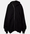 Rick Owens Mega Mountain Cotton Jersey Hoodie In Black