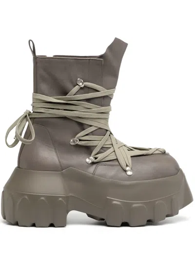 Rick Owens Mega Tractor ブーツ In Gray