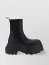 Rick Owens Beatle Mega Tractor Black Calf Leather Boots In Black