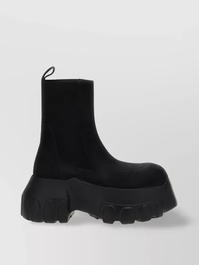 Rick Owens Black Porterville Beatle Mega Tractor Chelsea Boots