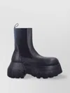 Rick Owens Black Hollywood Beatle Mega Tractor Chelsea Boots In Black