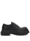 Rick Owens Mens Black Bozo Tractor Platform Leather Oxford Shoes In Black