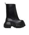 Rick Owens Black Hollywood Flared Mega Tractor Boots In Black