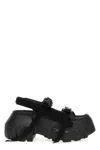 Rick Owens Black Hollywood Mega Tractor Sandals