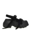 Rick Owens Chunky Sole Open Toe Sandals With Adjustable Straps In Black