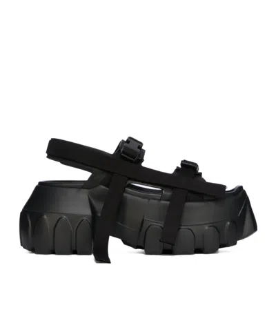 Rick Owens Mega Tractor Sandals In Black