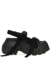 Rick Owens Chunky Sole Open Toe Sandals With Adjustable Straps In Black