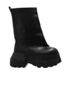 Rick Owens Black Porterville Flared Mega Tractor Boots In Black