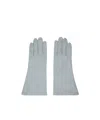 Rick Owens Blue Megablister Leather Gloves In Blue