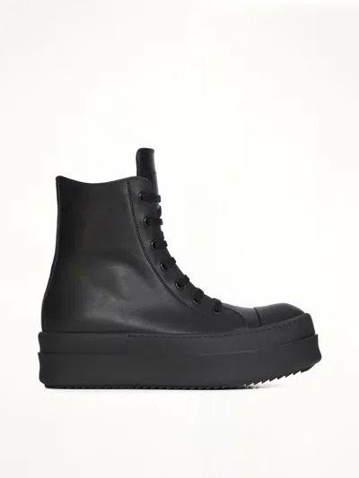 Rick Owens Megabumper Leather Sneakers In Black