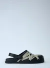 Rick Owens Megalace Leather Mules In Black