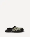 Rick Owens Megalace Mule Granola Black Leather Sandals In Black