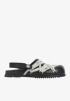 Rick Owens Granola Crisscross Straps Mule Sandals In Multi