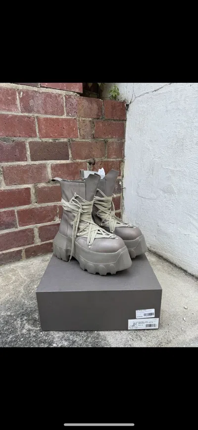 Pre-owned Rick Owens Megalace Megatractor Shoes In Sand