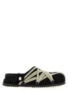 Rick Owens Granola Crisscross Straps Mule Sandals In Black