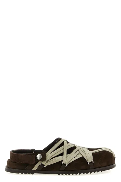 RICK OWENS 'MEGALACE MULE GRANOLA' SABOTS