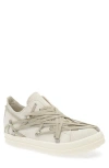 Rick Owens Suede Megalace Sneakers In Dinge/milk
