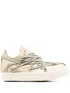 Rick Owens Suede Megalace Sneakers In Neutrals