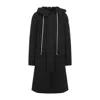 Rick Owens Black Porterville Megaparka Coat In Black