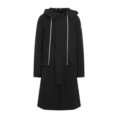 RICK OWENS RICK OWENS MEGAPARKA BLACK COTTON JACKET