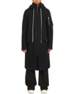 Rick Owens Men's Wool Parka Megaparka Black | Size 48 | Iru02d6980wld09 Color Black In Black