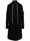 Rick Owens Men's Wool Parka Megaparka Black | Size 48 | Iru02d6980wld09 Color Black In Black
