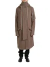 Rick Owens Megaparka Coat In Brown