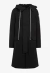 Rick Owens Asymmetrical-front Cotton Fishtail Parka In Black