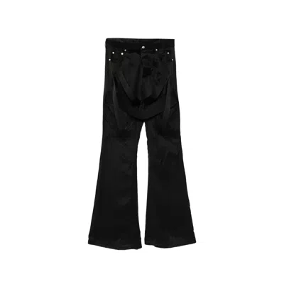 Rick Owens Megastrapped Suspenders Trousers In Black